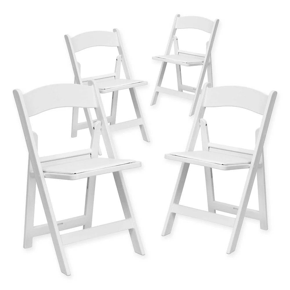 White Resin Folding Chairs (Set of 4) K653750