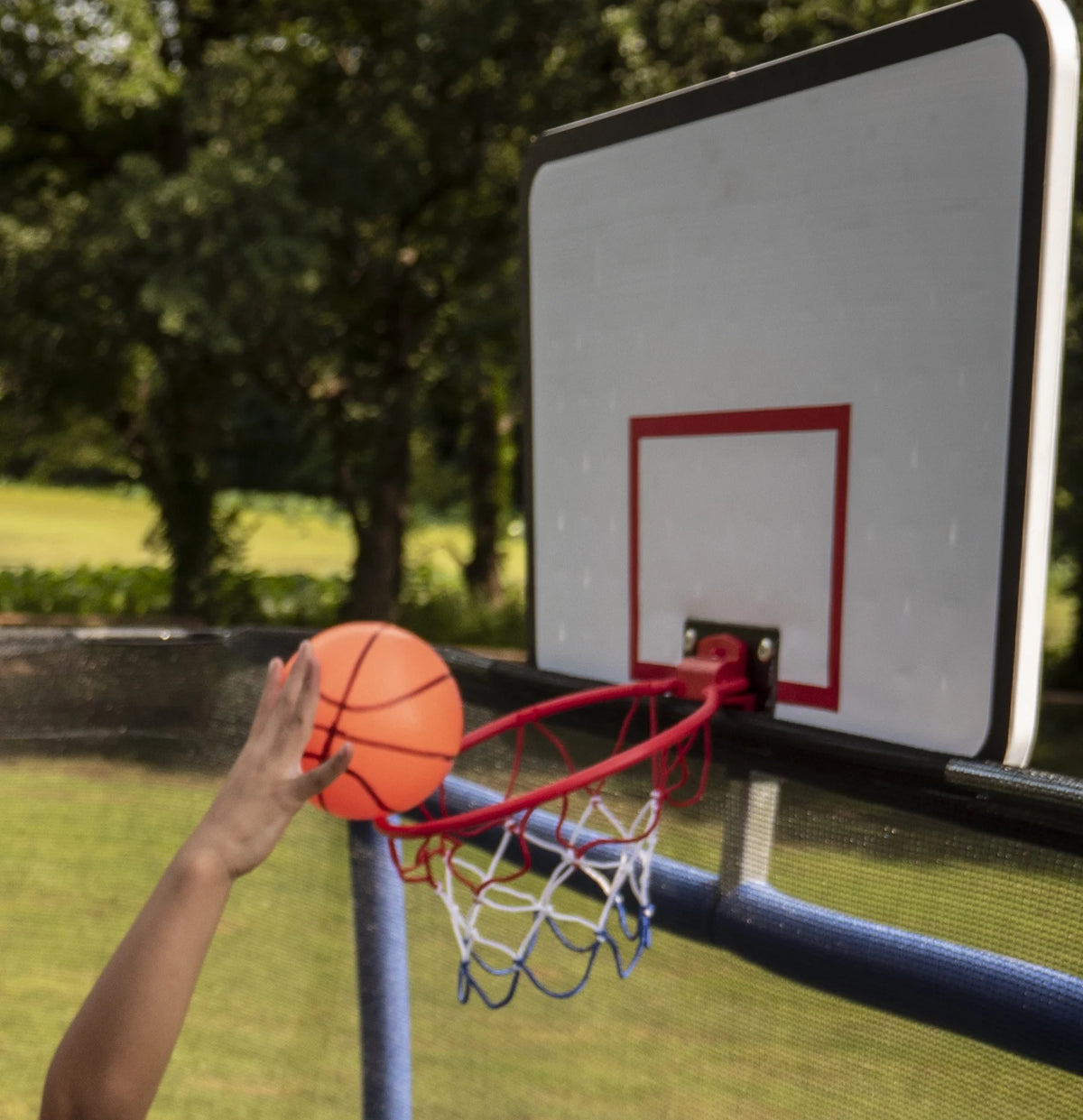 10' x 15' Rectangle Trampoline with 2 Basketball Hoop and Safety Pad S4679