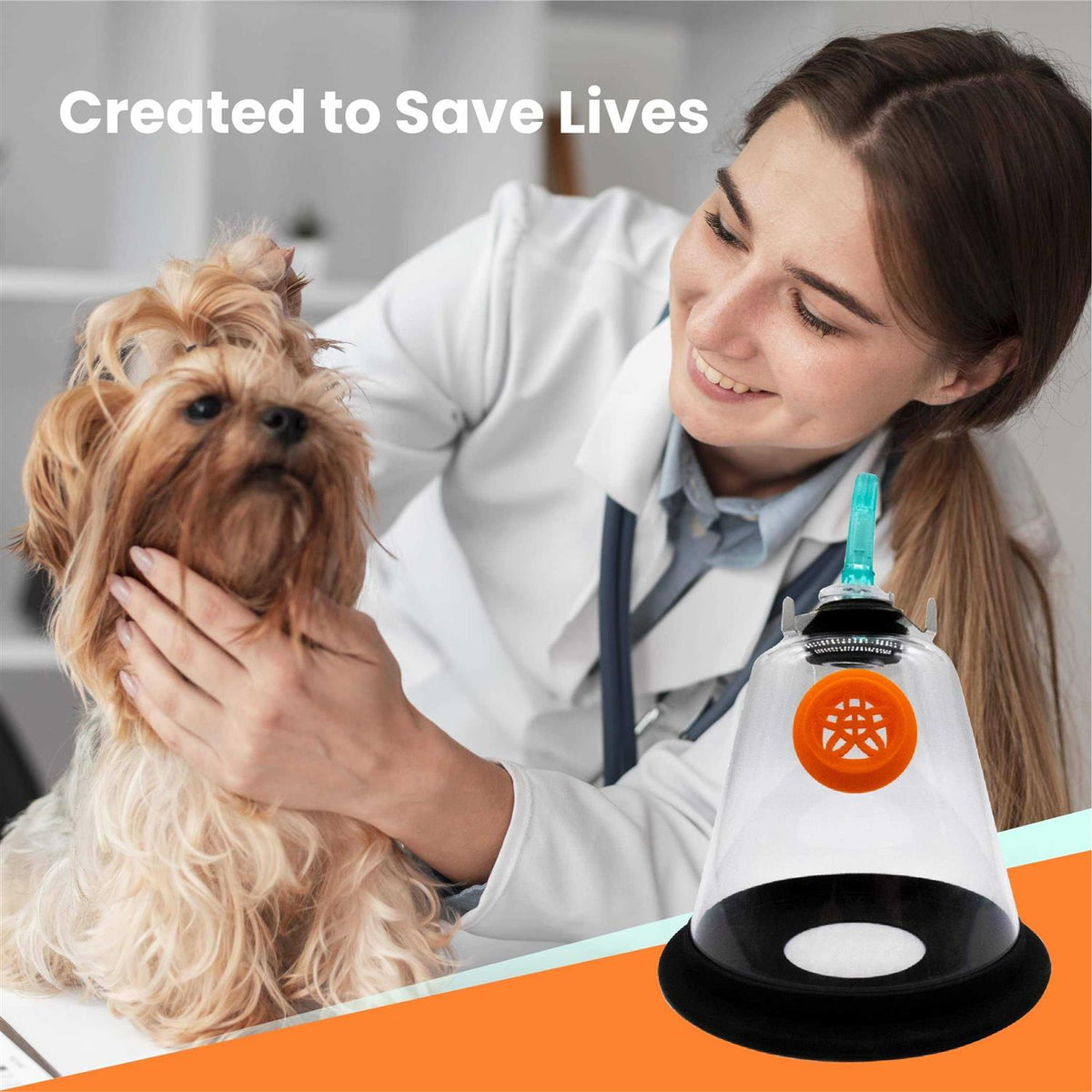 Medical Pet Oxygen Mask with 6 Feet Tubing And Silicone Strap N3595