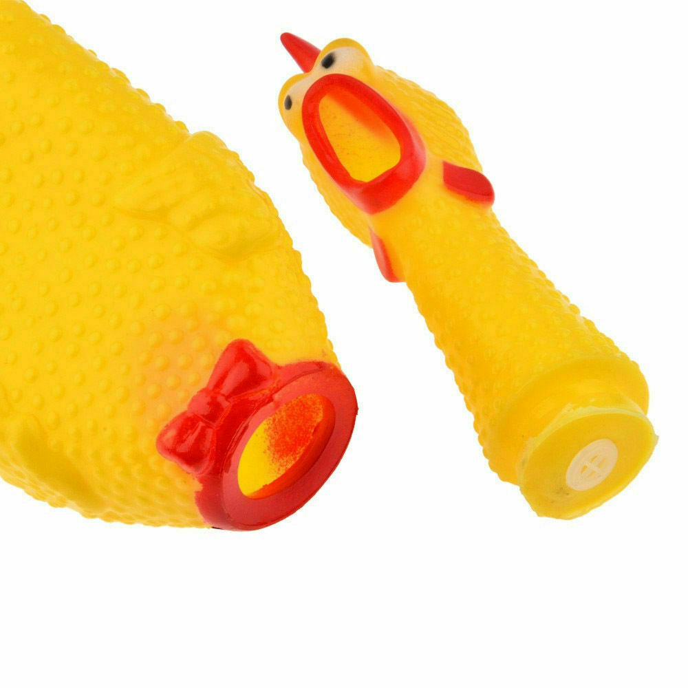 Screaming Rubber Chicken Chew Toy 12" Inches N6170