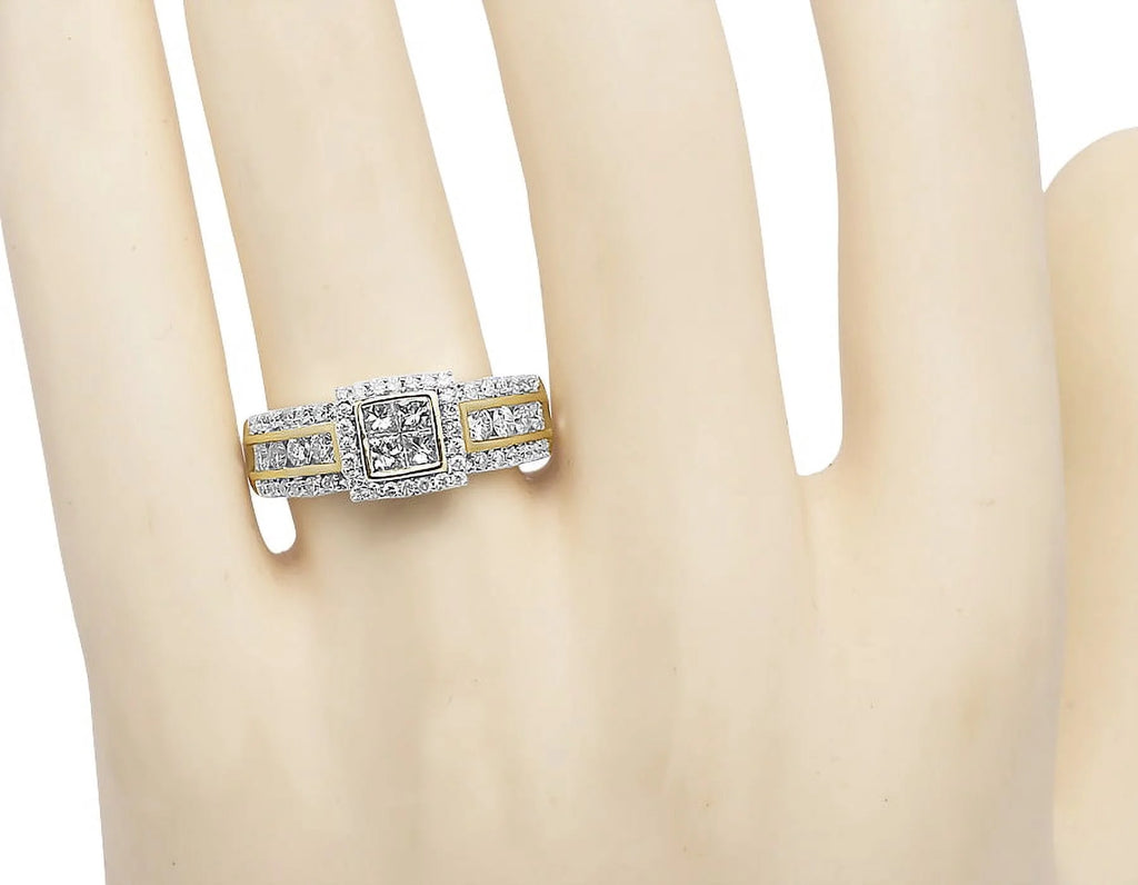 10k Yellow Gold Princess Diamond Engagement Ring (1.02 ct) G652484