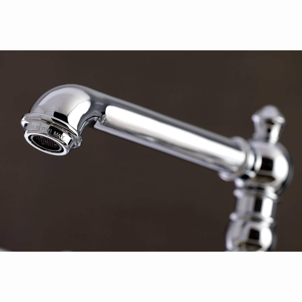 Brushed Brass Bridge Kitchen Faucet with Brass Sprayer T85201