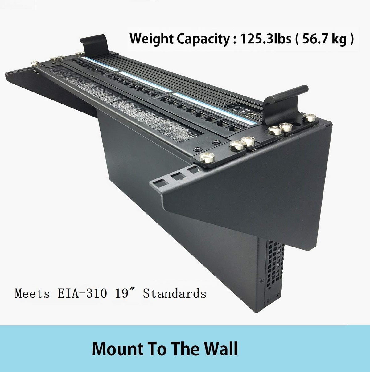 3U 19 Inches Steel Vertical Patch Panel Mounting Bracket, Pack of 2 Z6291