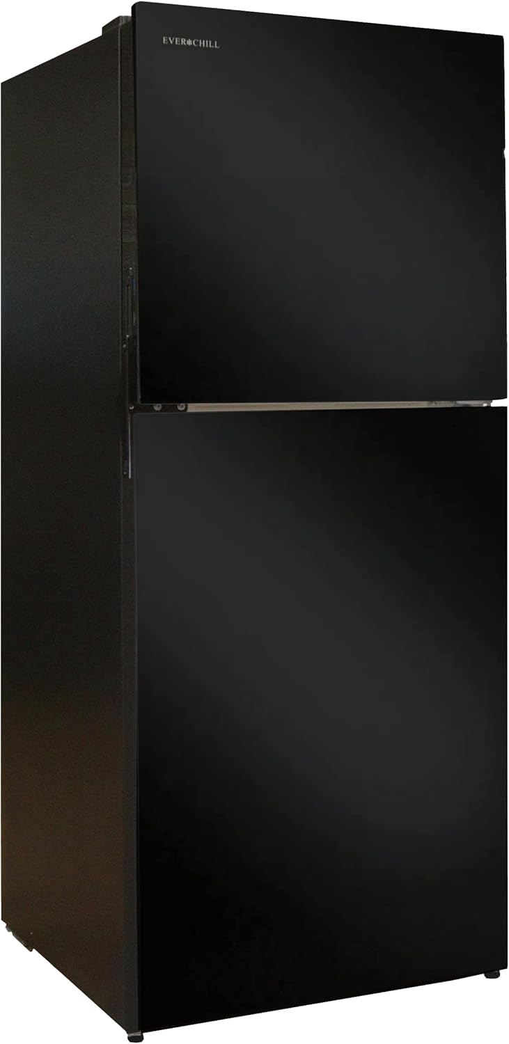 Black 11 CU FT Frost Free Double Door RV Refrigerator Z1272