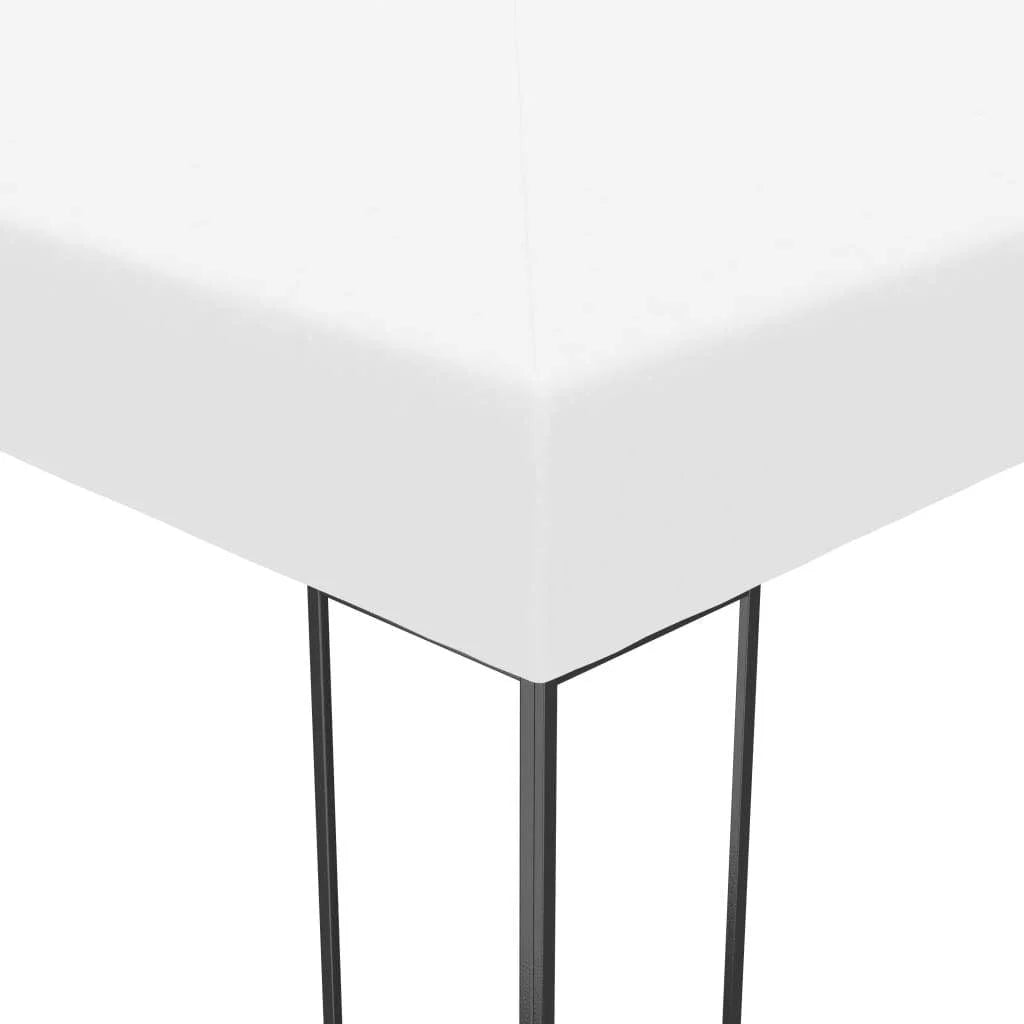 White Powder-Coated Steel Garden Gazebo G739