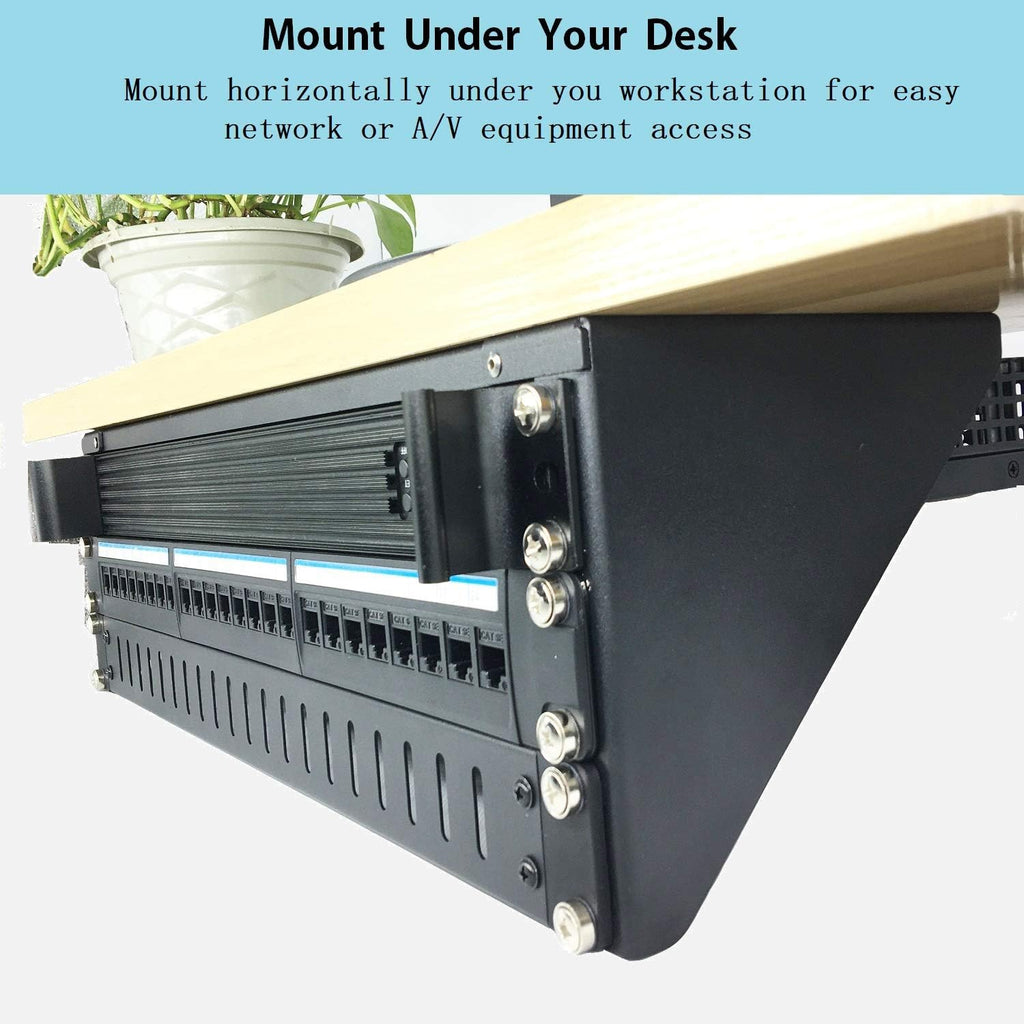 3U 19 Inches Steel Vertical Patch Panel Mounting Bracket, Pack of 2 Z6291