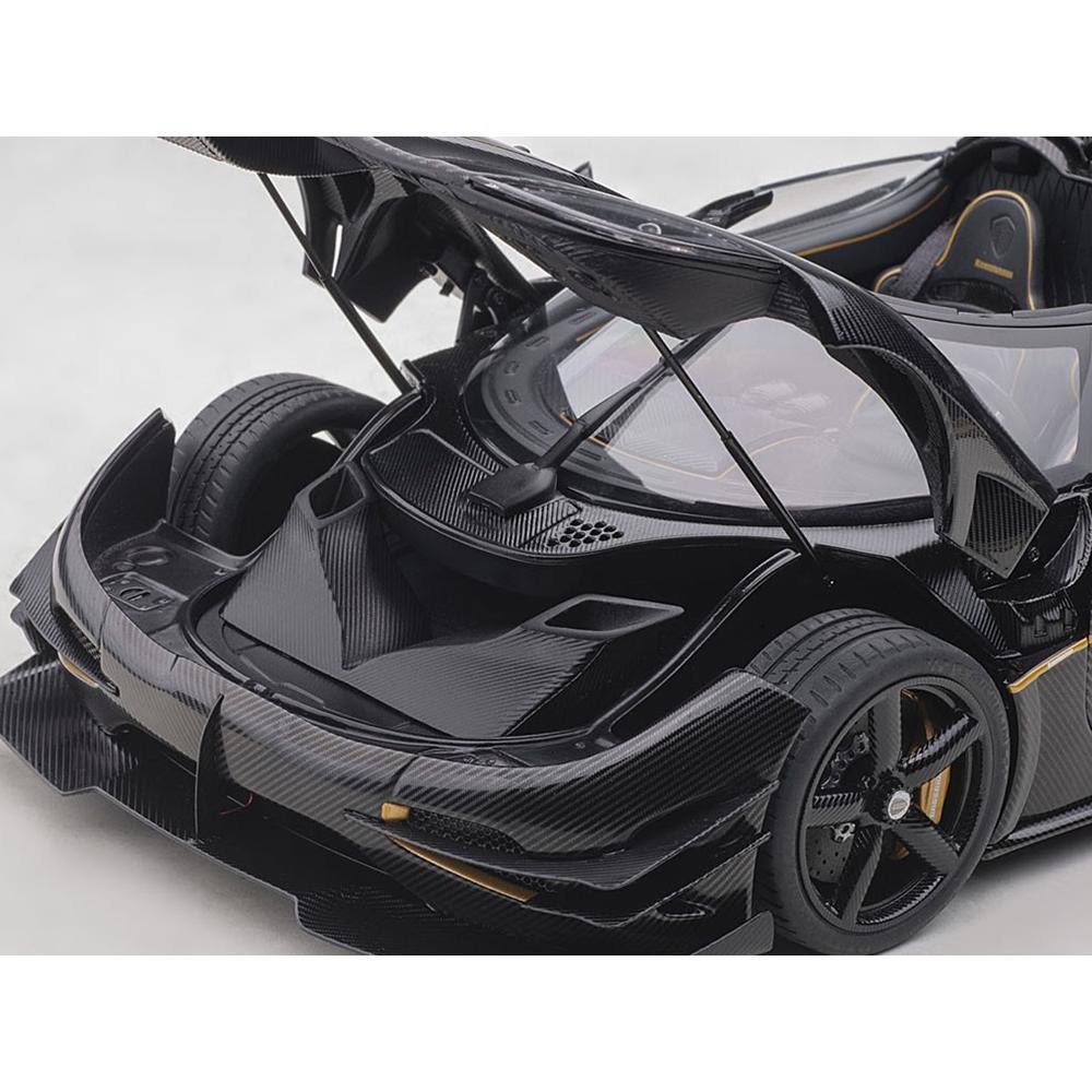 Clear Carbon Fiber with Gold Stripes 1/18 Model Car C249532
