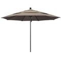 11' Patio Umbrella with Black Aluminum Pole Fiberglass Ribs X52473