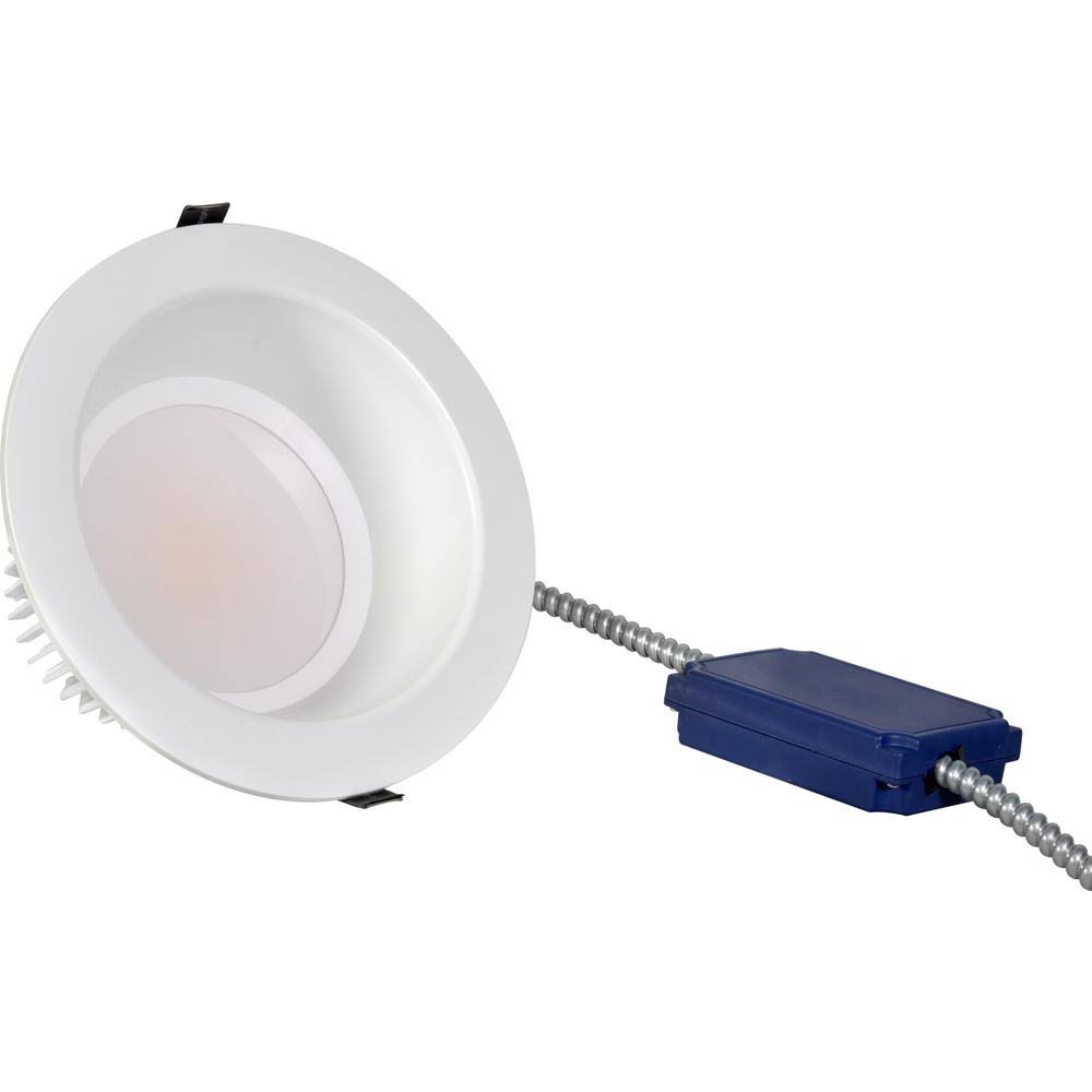 White 8 inch LED Shower Recessed Trim B40156
