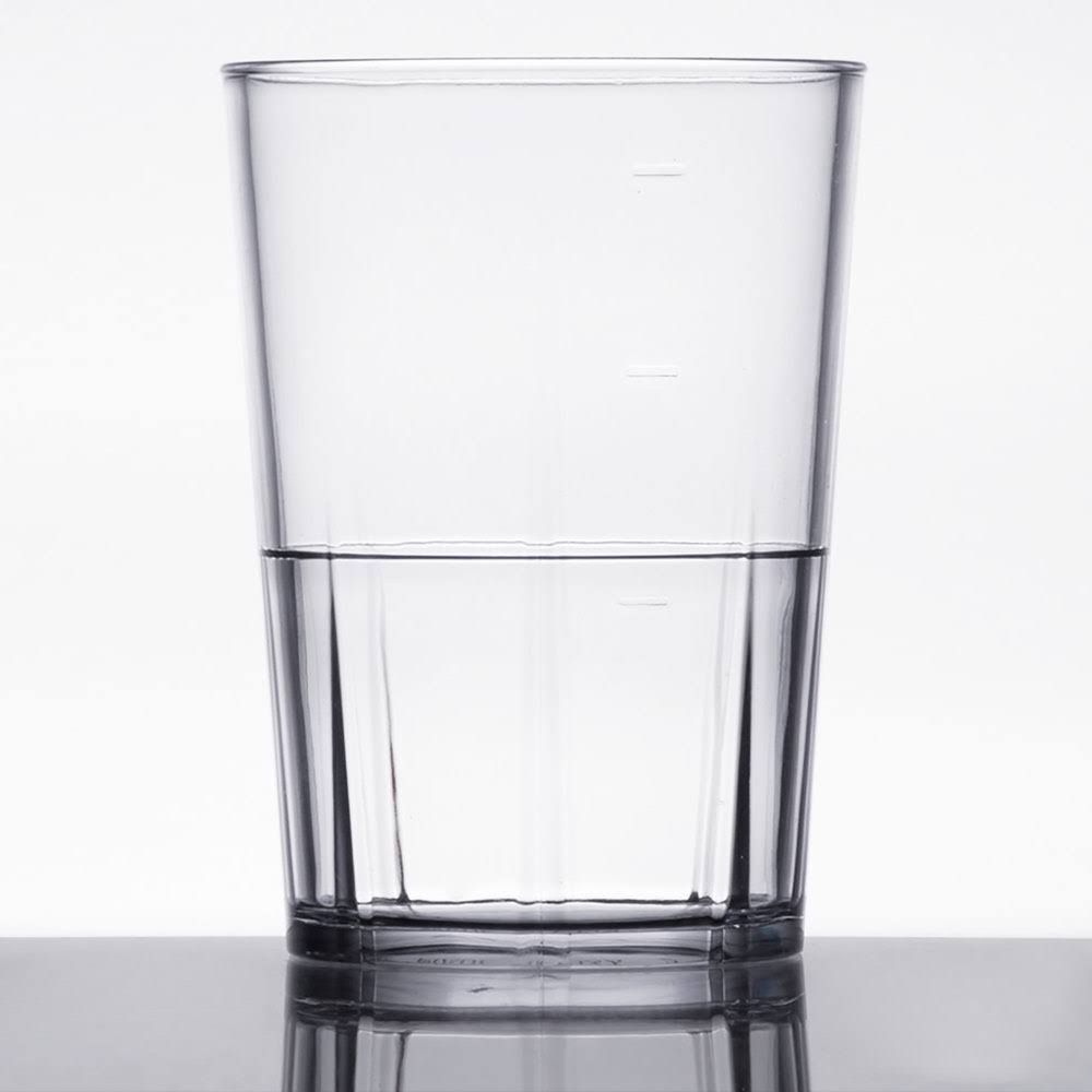 Clear San Plastic Tumbler 6 oz. - 36/Case M13581