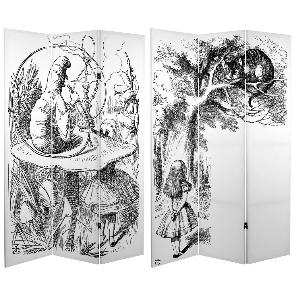 6 ft. Tall Double Sided Canvas Room Divider C119353