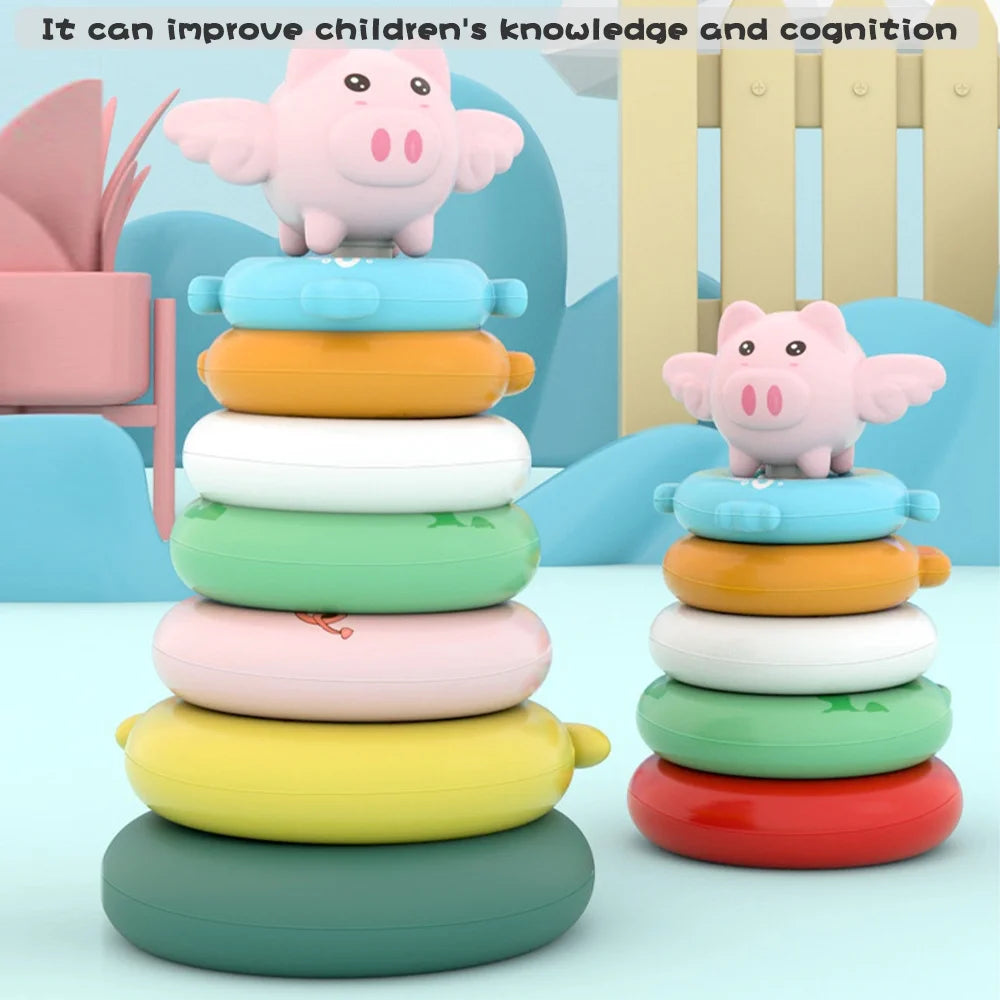 7 Pcs Soft Stacking Rings Toy L92899