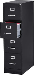 4 Drawer Black Letter File Cabinet V69929