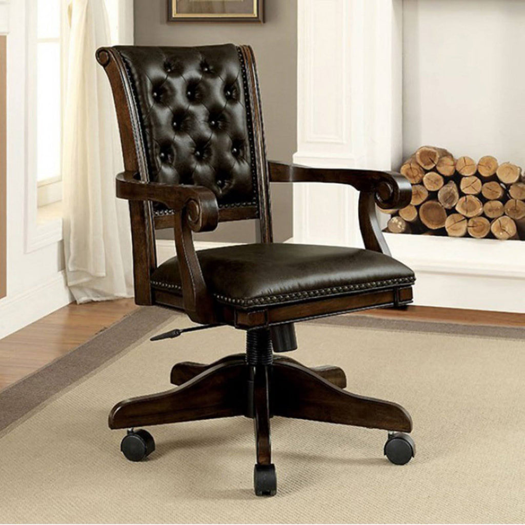 Brown Finish Contemporary Arm Chair O858686