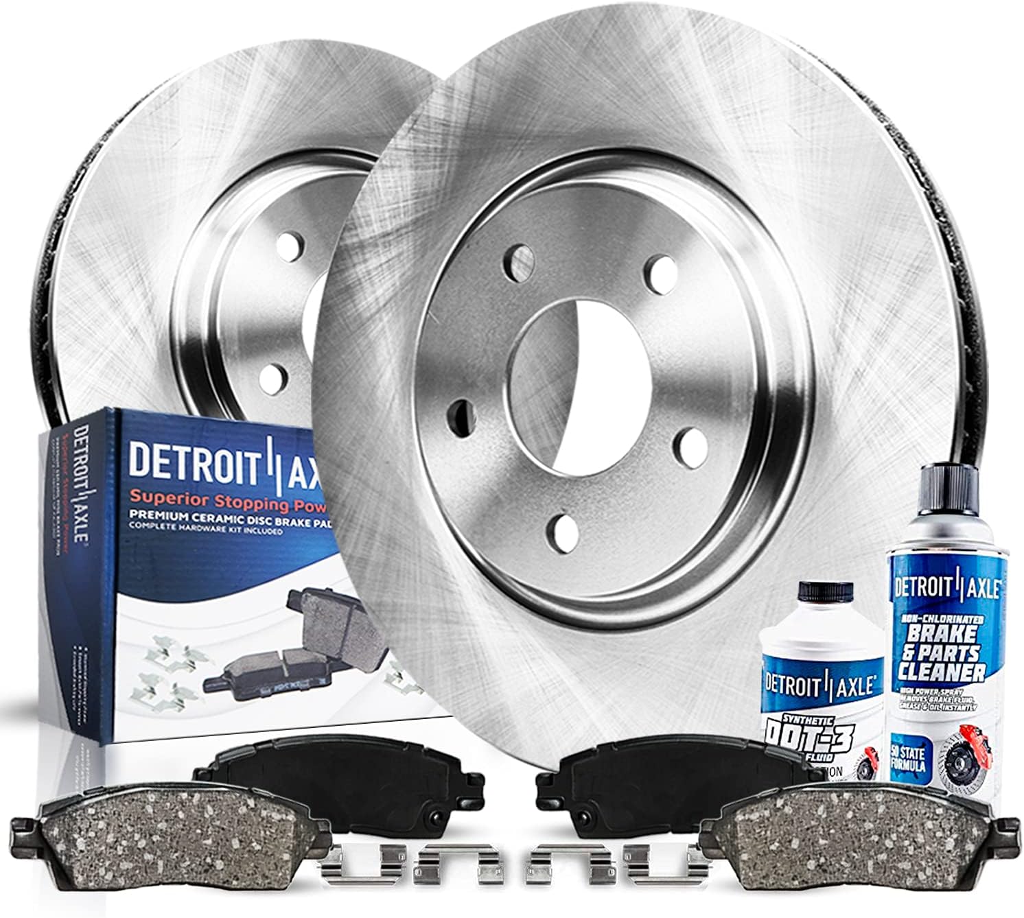11.10" Front Disc Rotors and Brake Pads 6pc Set M8468