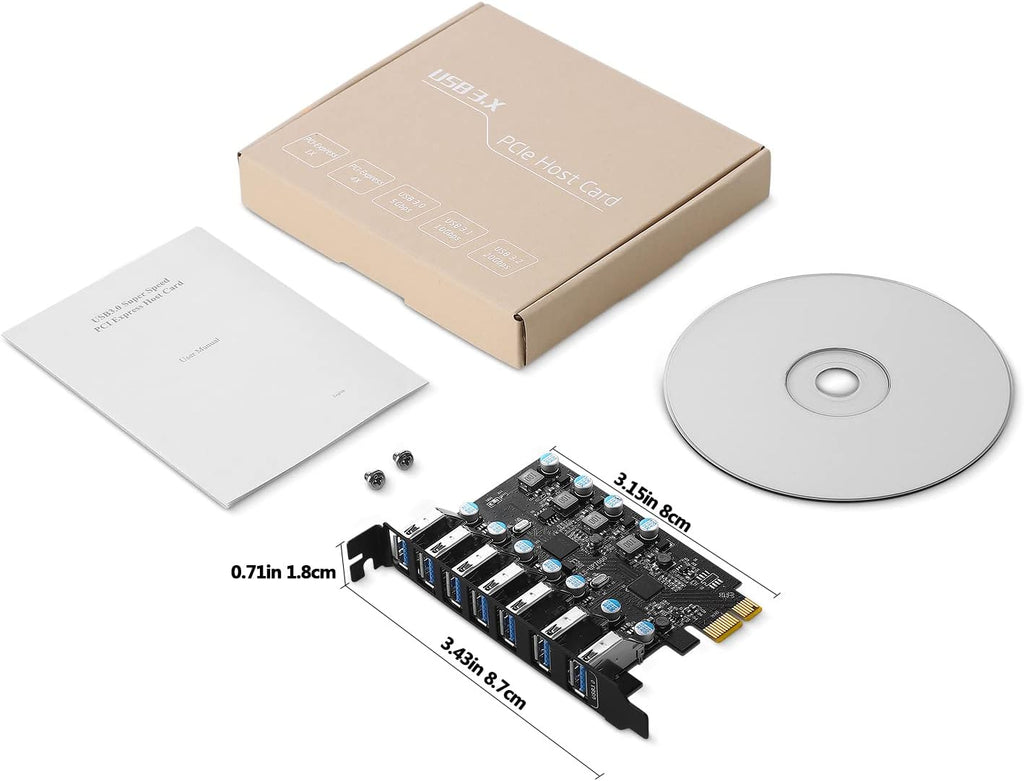 PCI-E to USB 3.0 7-Port Expansion Card Q999