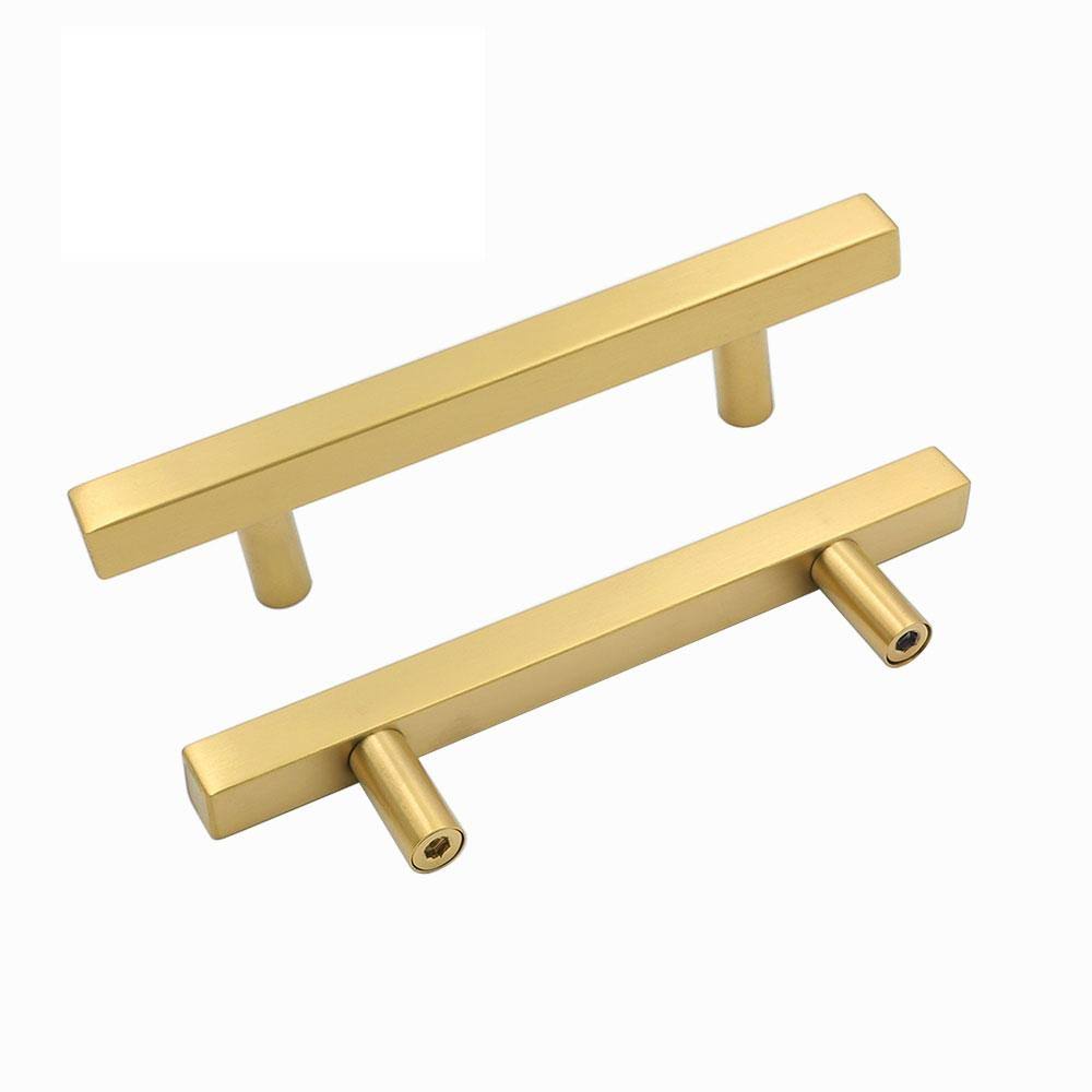 25 Pack Brass Gold Cabinet Handles and Knobs Stainless Steel H3307