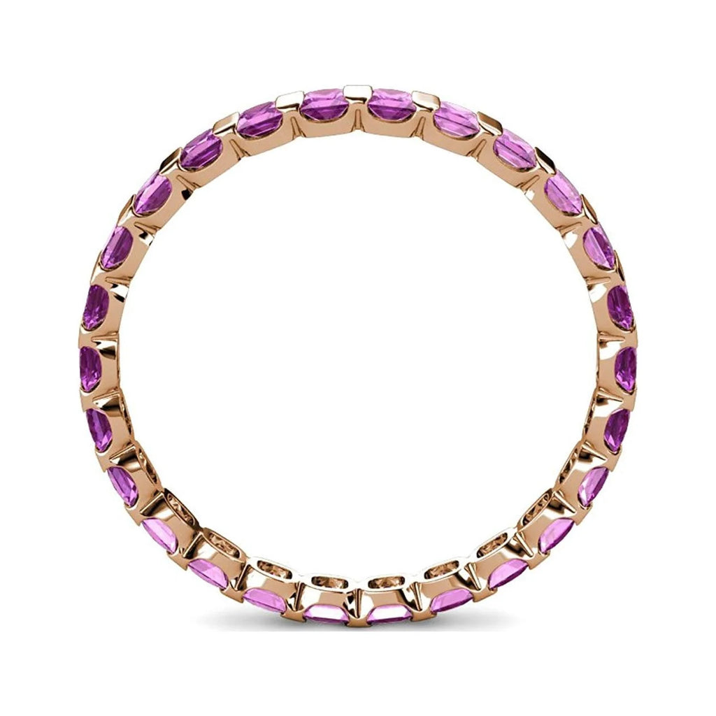 Amethyst 2.5mm Eternity Band 14K Rose Gold F2196