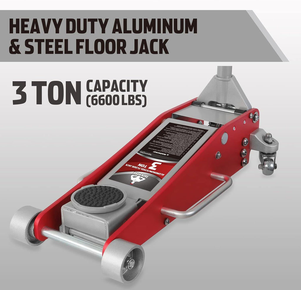 3 ton Hydraulic Aluminum and Steel Low Profile Floor Jack with Dual Piston R3466