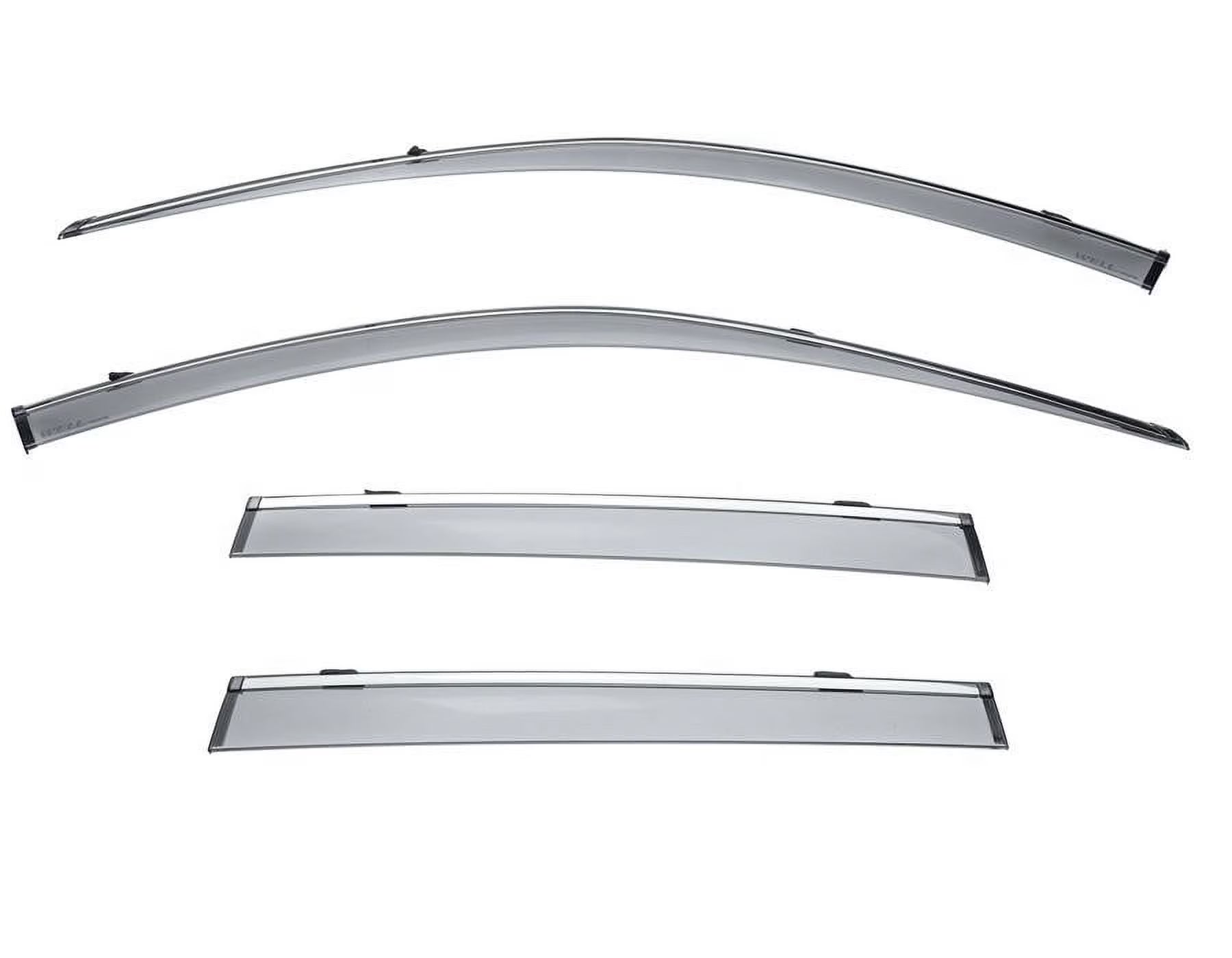 Side Window Visors Rain Guard With Chrome Trim N137