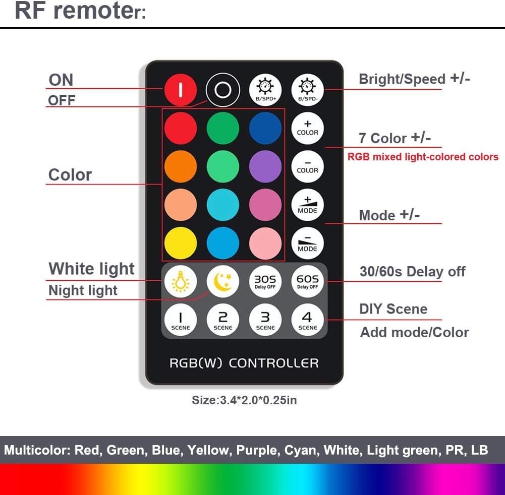 Dimmable RGB LED Light Bar (24 Inch) Z769766