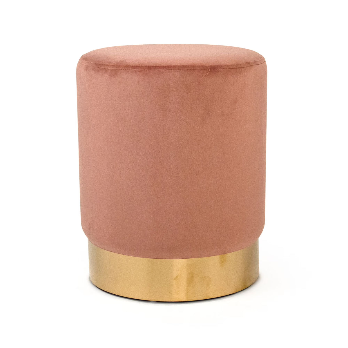 Mauve Pink Velvet Vanity Stool Z5418