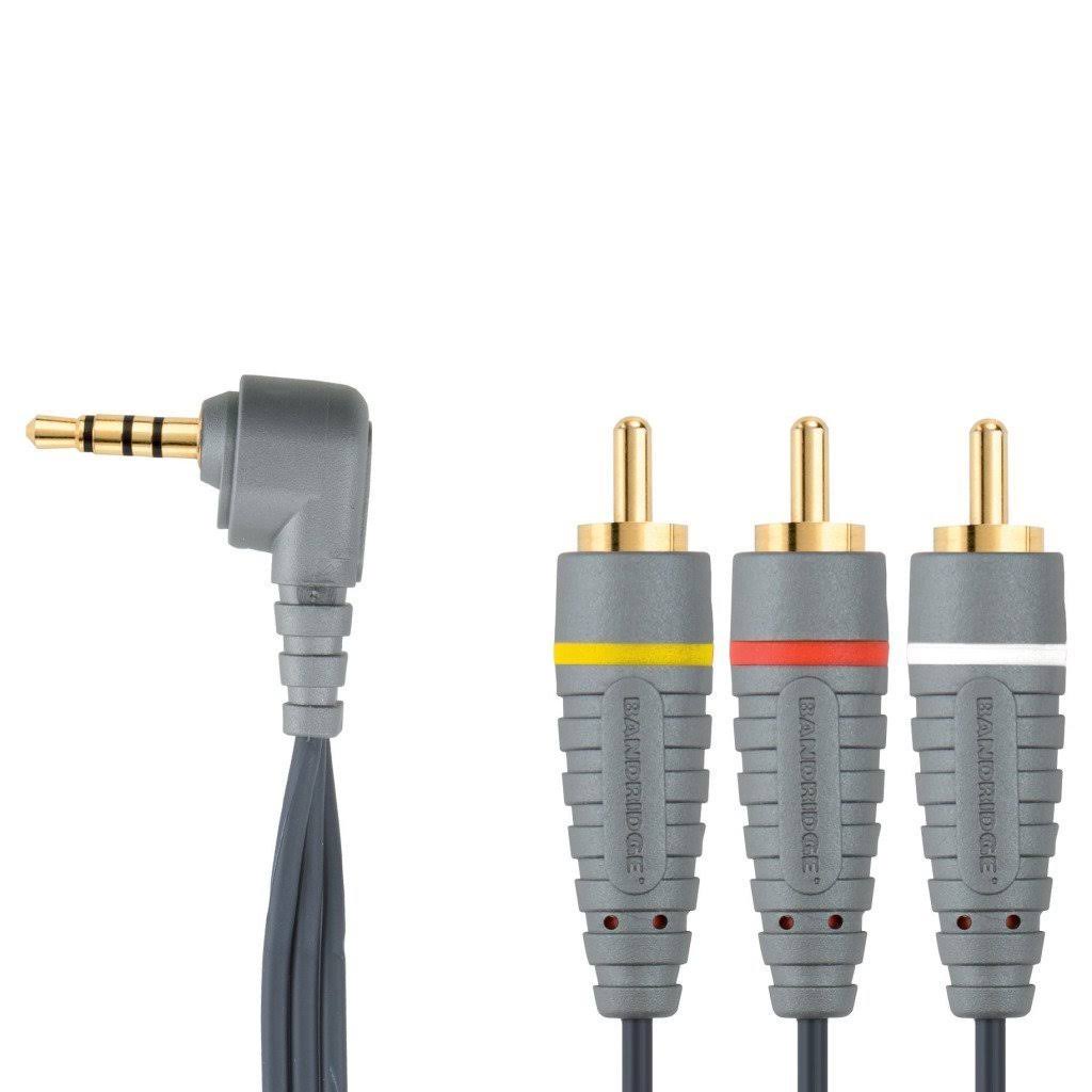 2m 3.5mm 3X RCA Cable Black H48330