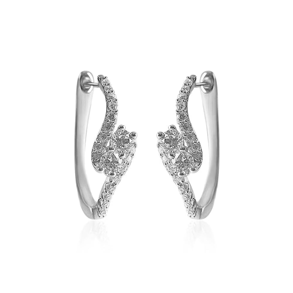 Interlocking Hoop Earrings N524