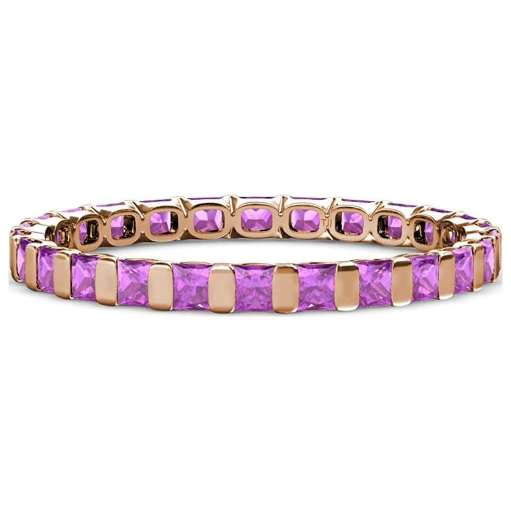 Amethyst 2.5mm Eternity Band 14K Rose Gold F2196