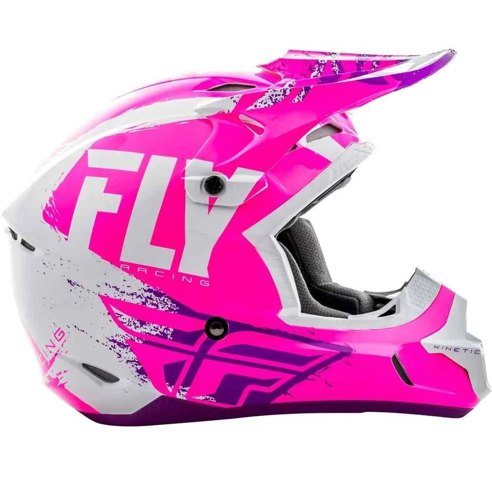 Neon Pink/White/Purple Helmet E868