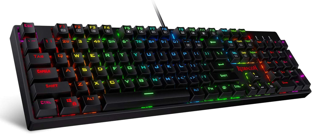 104 Keys RGB LED Backlit Mechanical Gaming Keyboard with Red Switches Pack of 2 L49484
