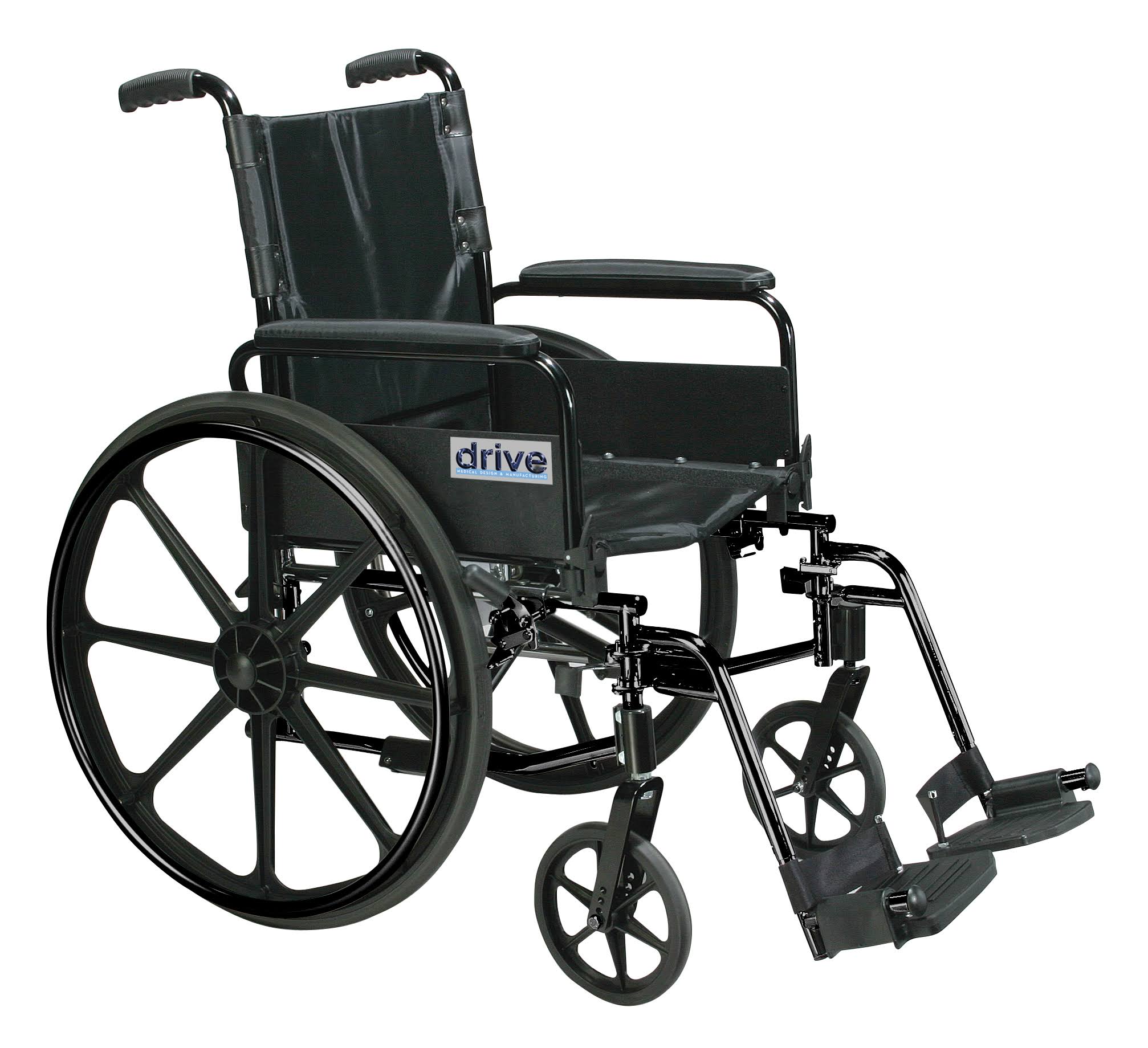 Lightweight Dual Axle Wheelchair with Adjustable Arms, Detachable Full Arms, Swing Away Footrests I9533