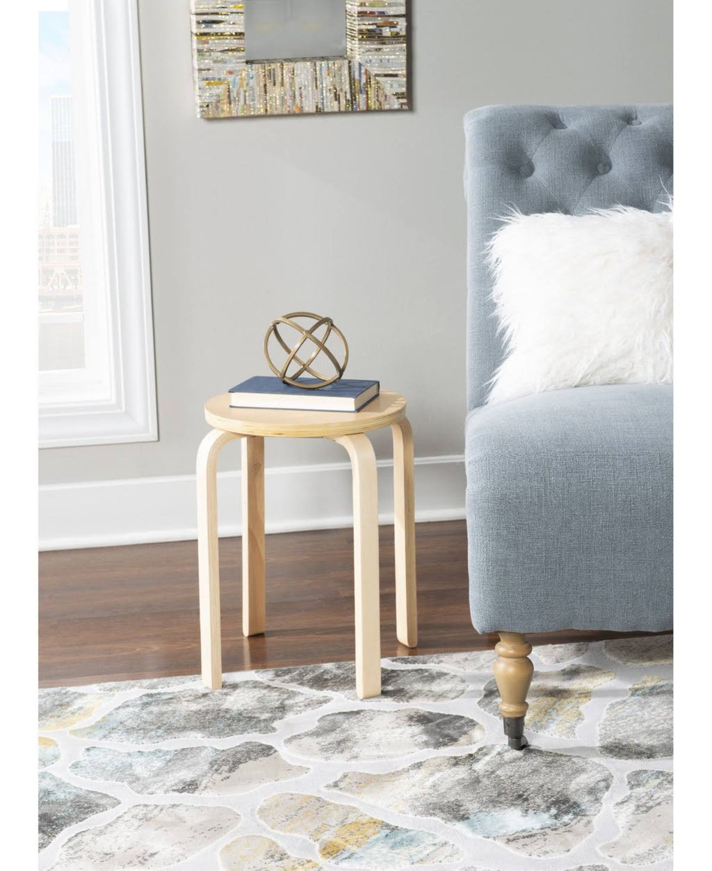 Natural Bentwood Stools, Set of 4 U664486