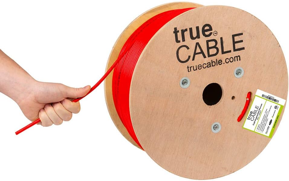 1000ft Yellow 23AWG 4 Pair Solid Bare Copper Bulk Ethernet Cable W32116