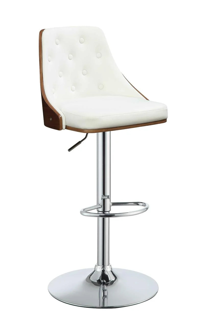 White And Walnut Adjustable Stool X4765