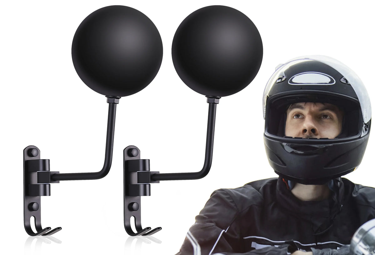Black 2-Pack Helmet Holder Wall Mount with 2 Hooks L886