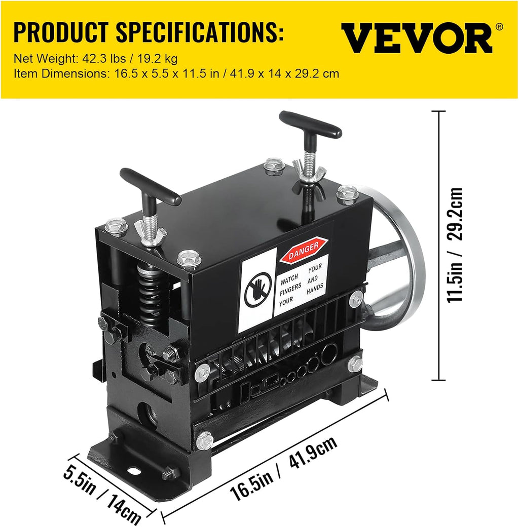 1.5-20mm 7 Channels Manual Hand Cranked Wire Stripping Machine T134145