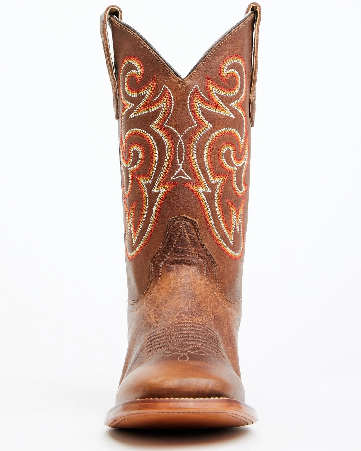 Brown Broad Square Toe Western Boot Q440846