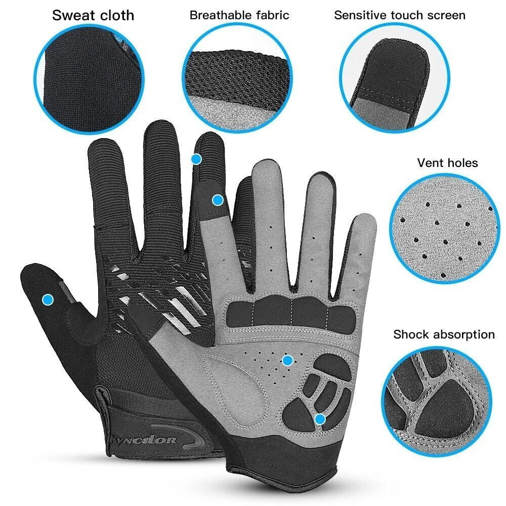 Full Finger Breathable Gel Pad Cycling Gloves L34196