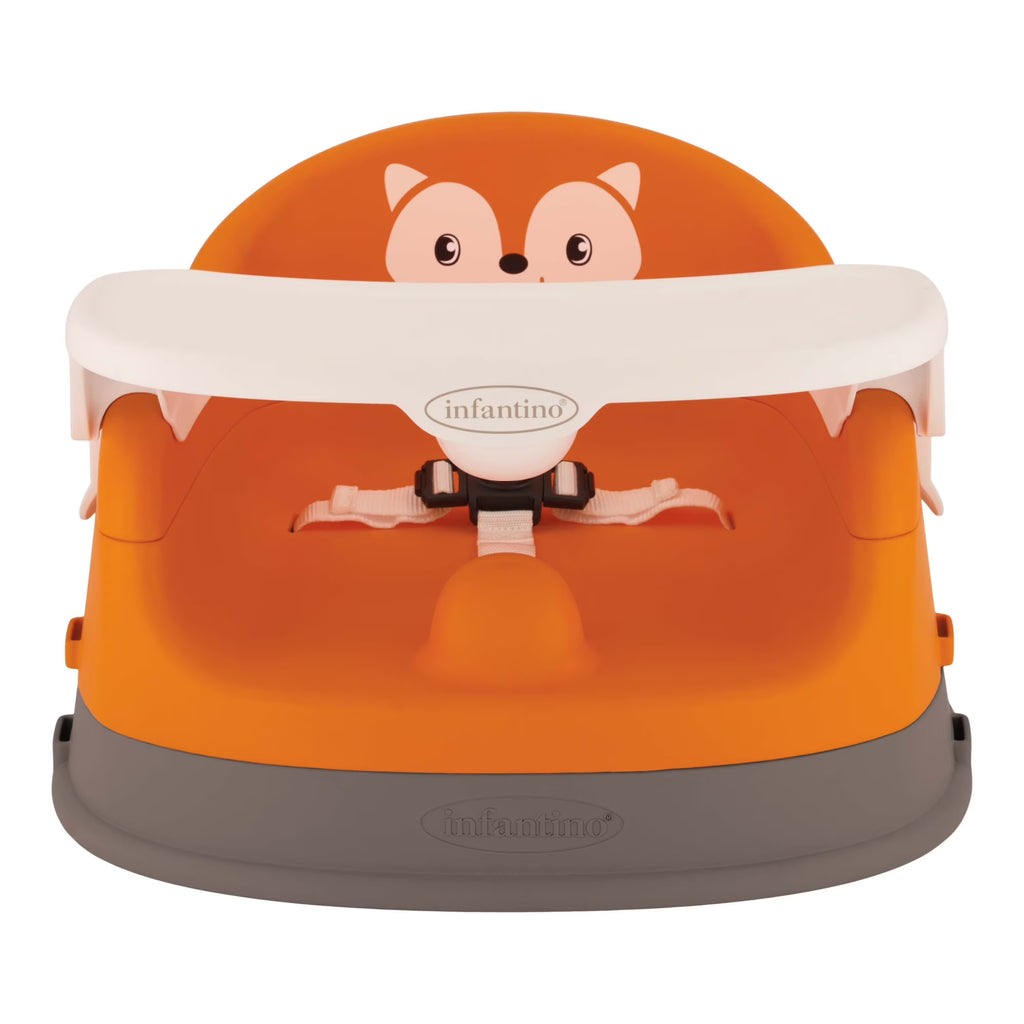 4-in-1 Lightweight Feeding Booster Seat, Orange Fox E468985