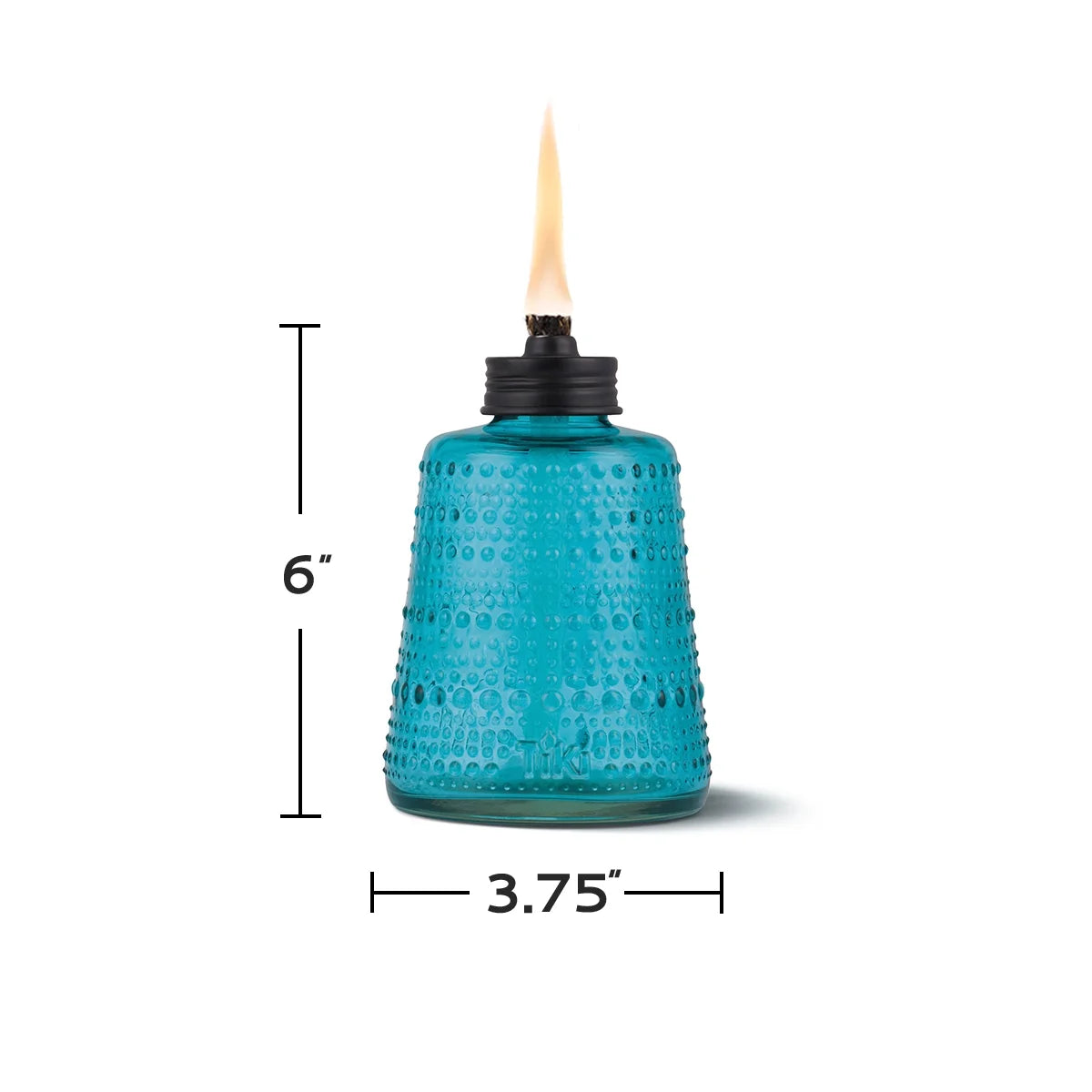 3-Pack 6" Table Torch Glass Blue Green and Purple Y7205