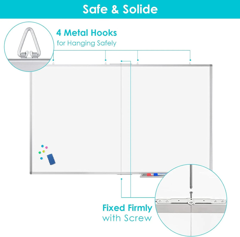 Large Magnetic Whiteboard 72 x 40 with Pen Tray R28747