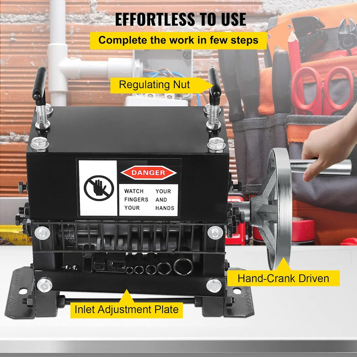 1.5-20mm 7 Channels Manual Hand Cranked Wire Stripping Machine T134145