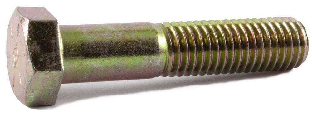 3/4-16 x 2 1/2 Grade 8 Hex Cap Screw Yellow Zinc Plated C21189