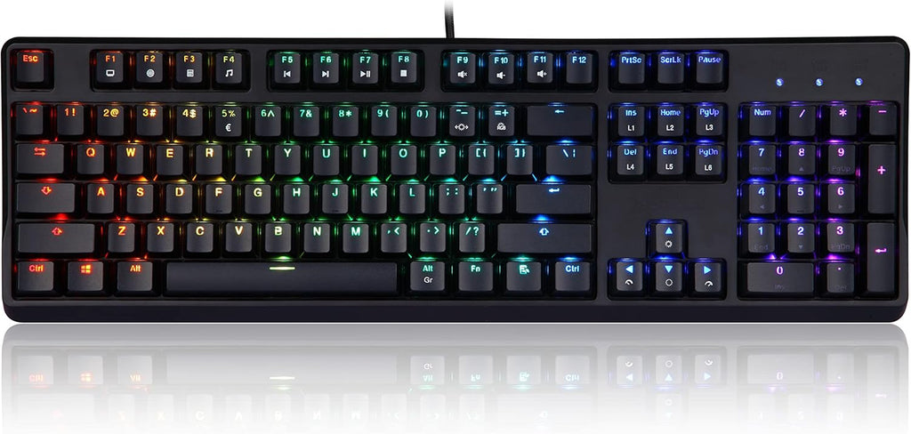 Mechanical Gaming Keyboard with RGB Backlighting and Brown Switches K123