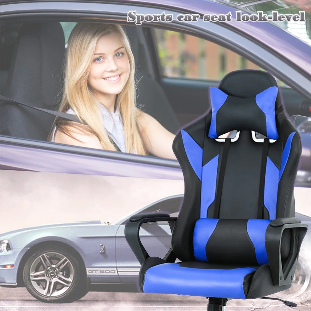 Blue Swivel Gaming Chair V3924