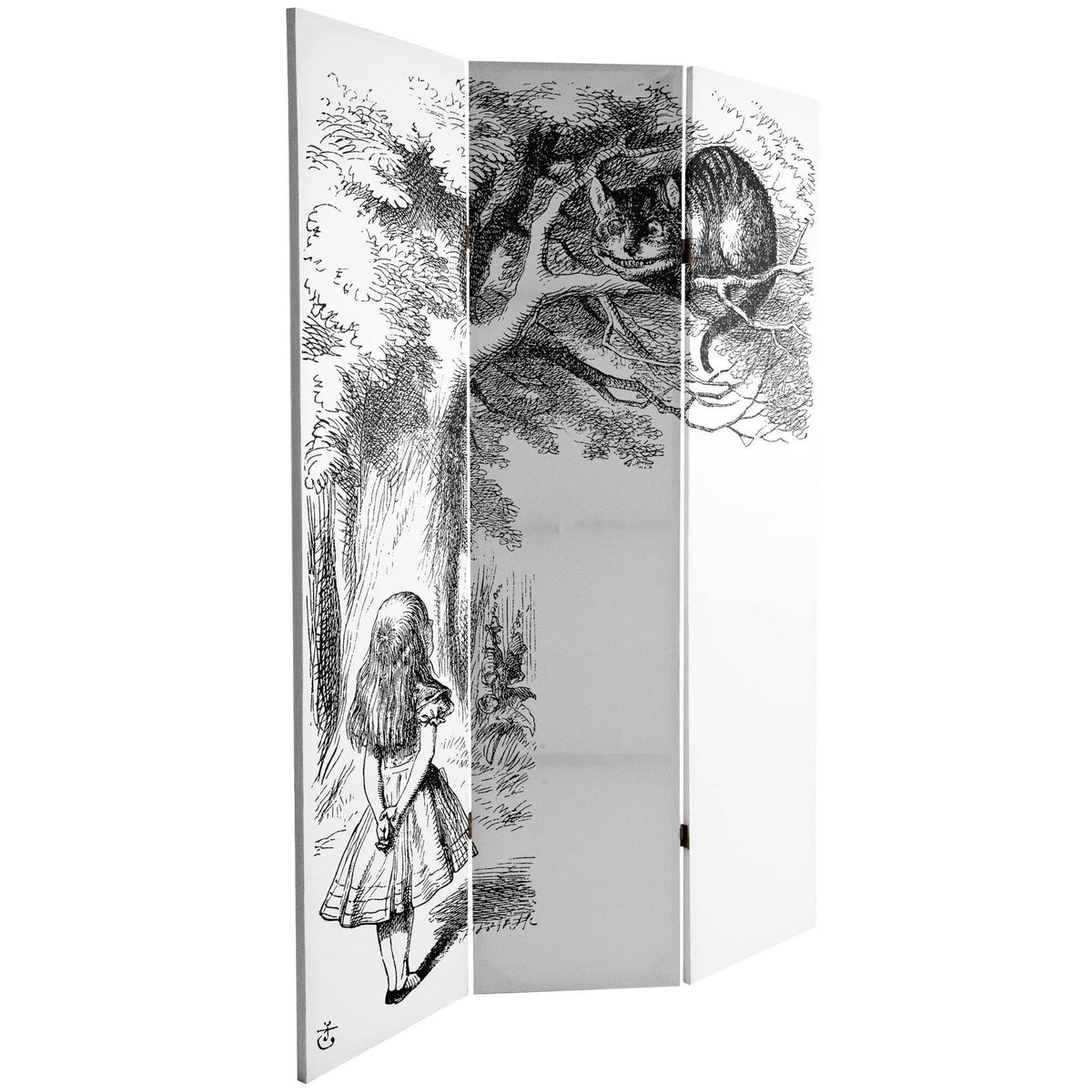 6 ft. Tall Double Sided Canvas Room Divider C119353