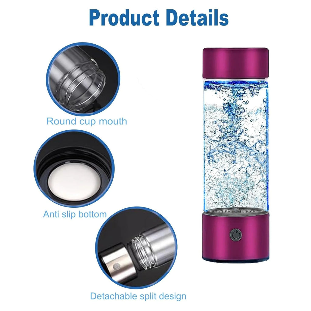 Hydrogen Water Bottle with Built-in LED Light Y60152