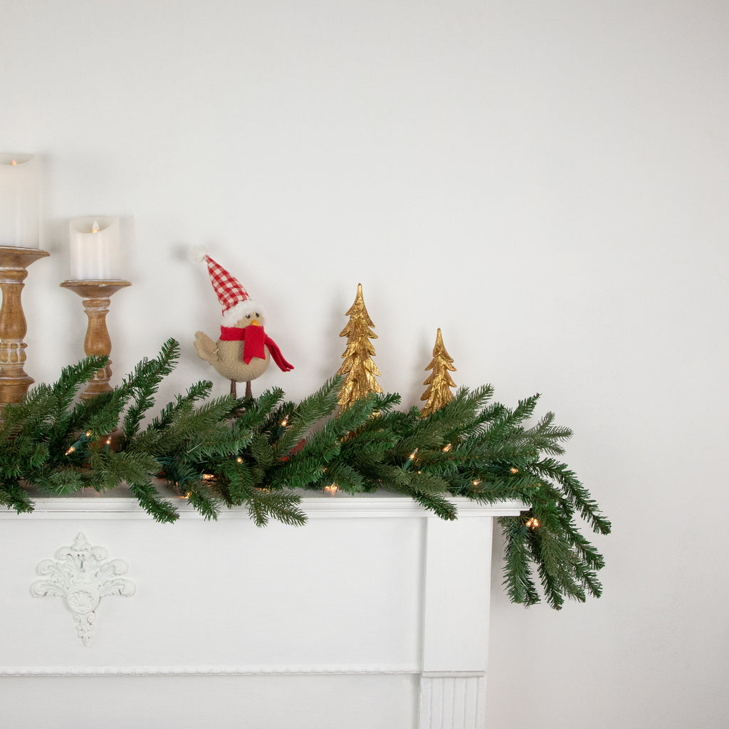Pre-Lit Artificial Christmas Garland - 9' x 14" - Clear Lights T4652