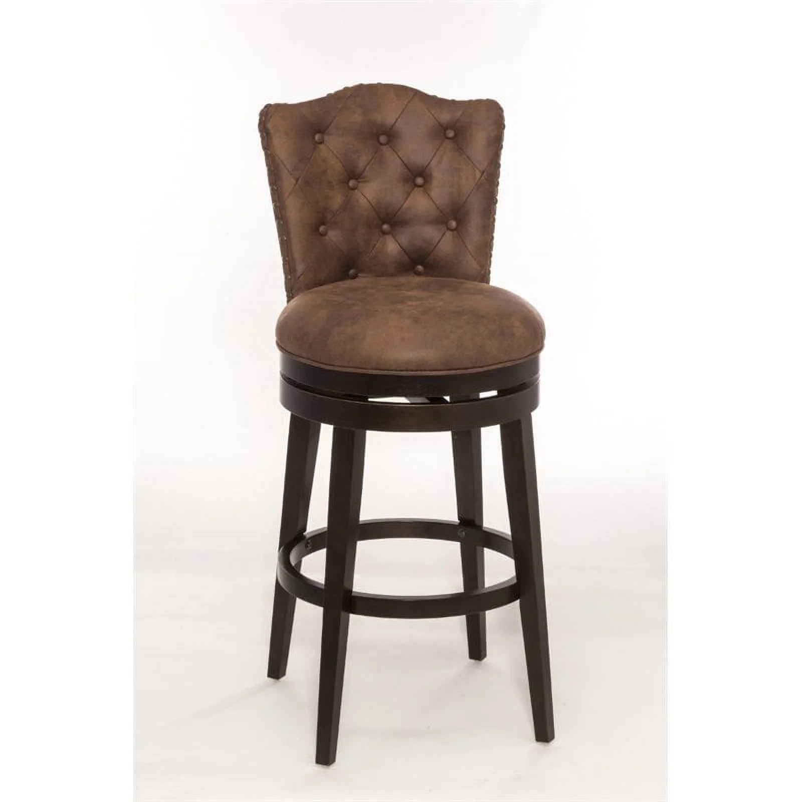 Faux Leather Swivel Bar Stool - Set of 2 H392